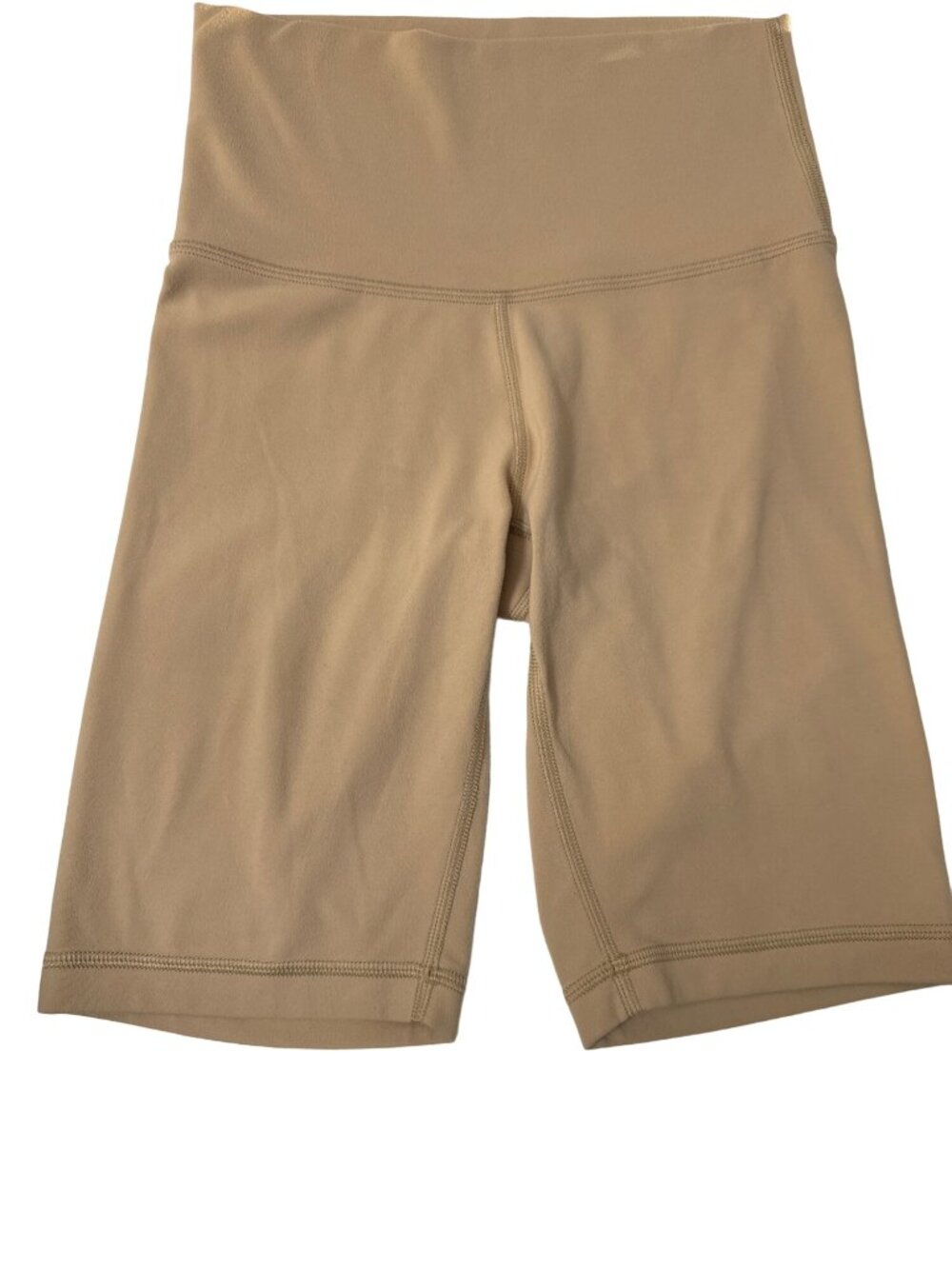 TNA Aritzia High Waist Biker Shorts Nylon Tan 9” Inch Size XS Athletic Biking
